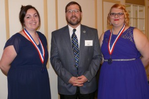 Charlotte Southard,  Joe Cassidy, WCCC President and Victoria Webber